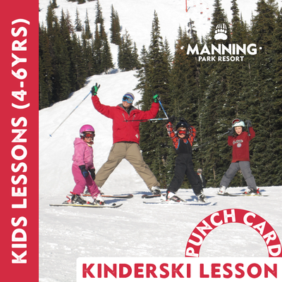 🎿 KinderSki 4-Lesson Punch Card | Ages 4-6