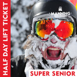Alpine Half Day Lift Ticket - Super Senior (75+ yrs)