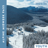Midweek Alpine Season Pass - Youth